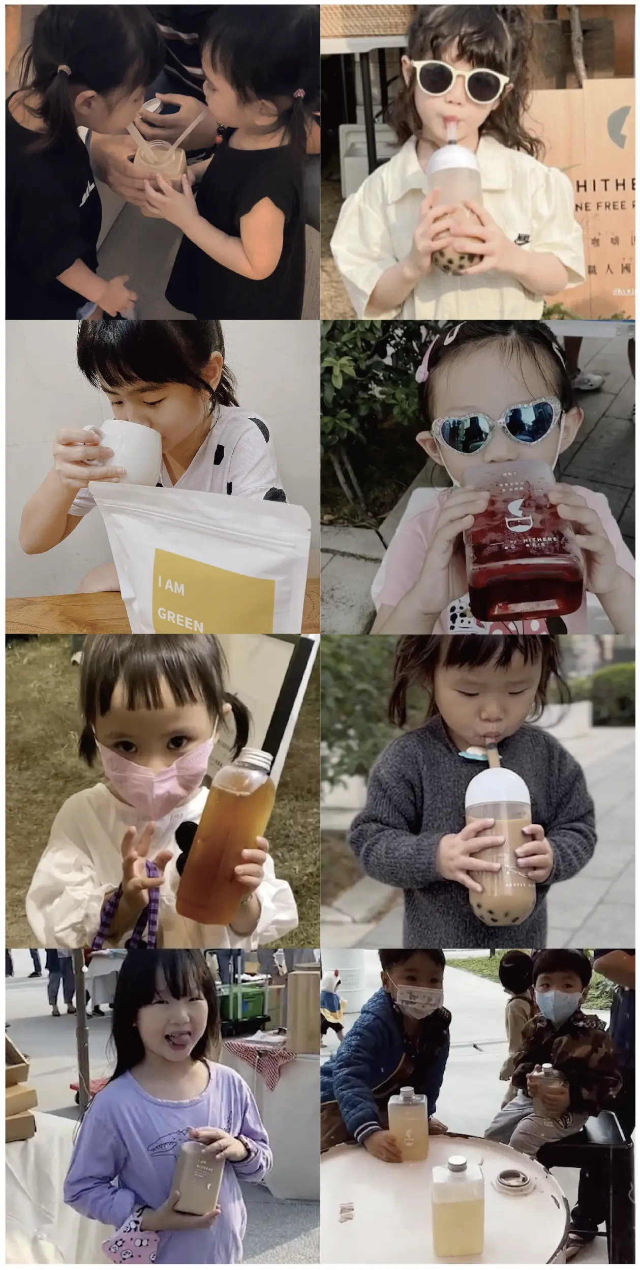 多位小朋友在活動中飲用 HITHERE 無咖啡因南非國寶茶，適合親子活動與家庭日飲料外燴